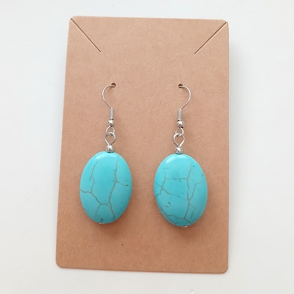 Fashion Jewelry Jewelry - Fashion Jewelry Turquoise Oval Earrings